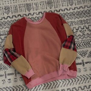 Easel Pink and Tan Sweatshirt